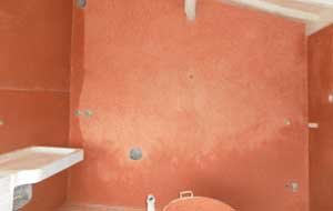 Lavabo scultura quadro. Scultura rivestita in Tadelakt
